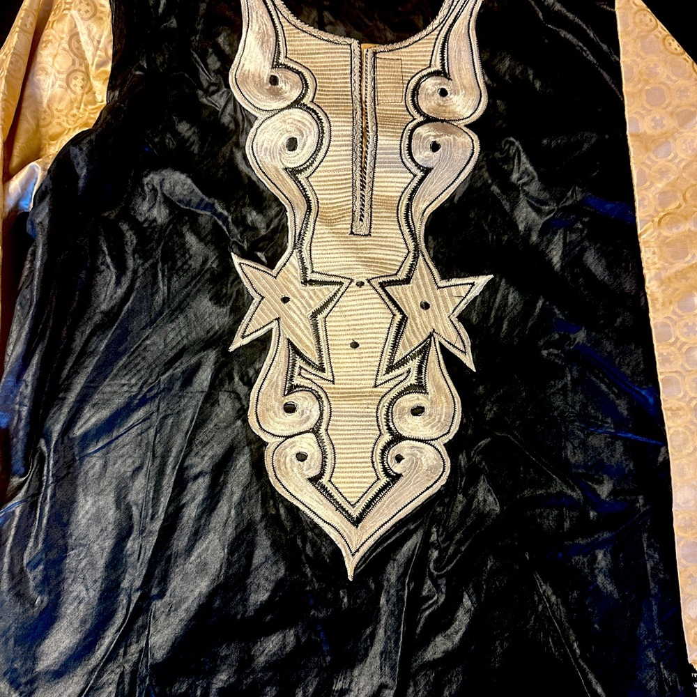 Elegant Black and Gold Men's Shirt